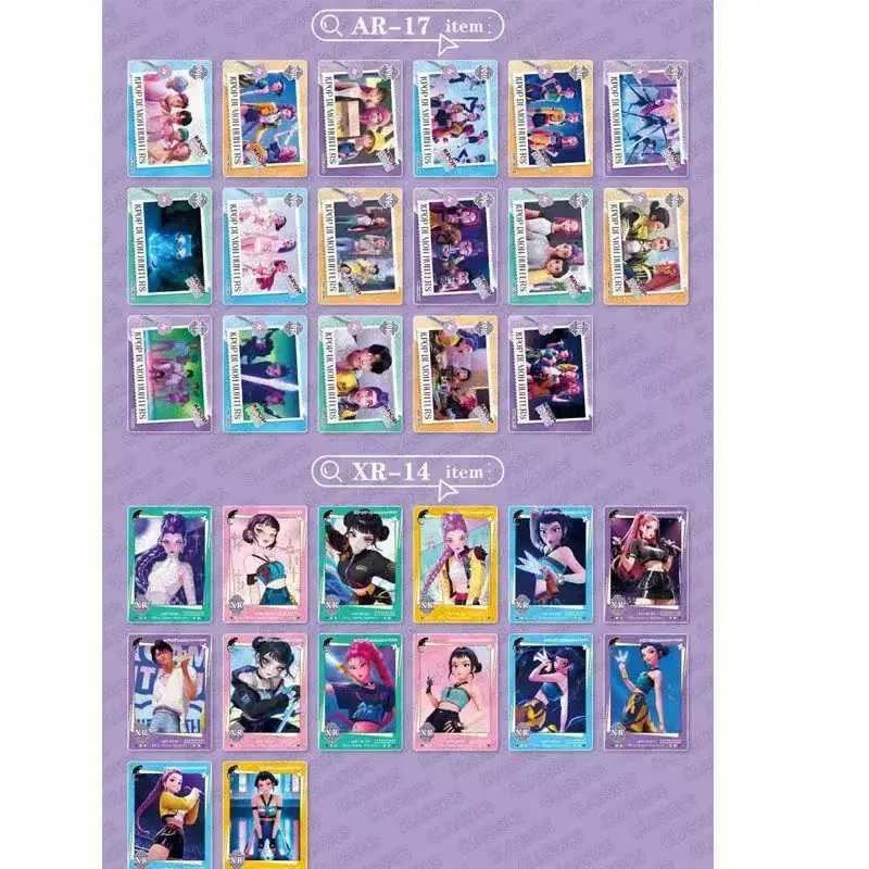 K-Pop x Demon Hunters Joint Series Rare Anime Character Collection Cards Blind Box - Exquisite Game Peripheral Toys C251114