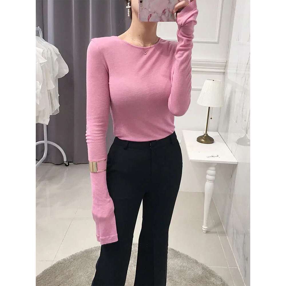 Sexy Women T-Shirt Long Sleeve Korean Style Slim Basic Elasticity Tshirt Top Womens Clothing T Shirt Femme