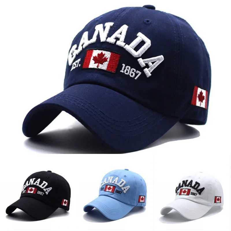 Canadian Womens Alphabet Embroidered Baseball Hat Maple Leaf Flag Printed Hat Casual Adjustable Snap Hip Hop Golf Hat W250414