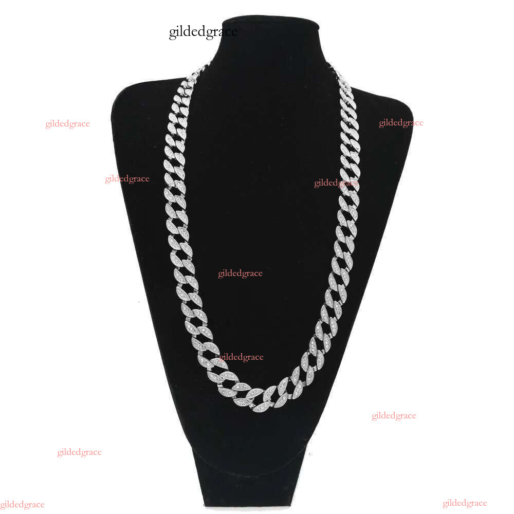 Designer Bracelet Jewelry Chain Necklace Pass The Tester 6mm~20mm Wide Gold Sterg Sier D Color VVS Moissanite Dia Cuban k Men necklaces