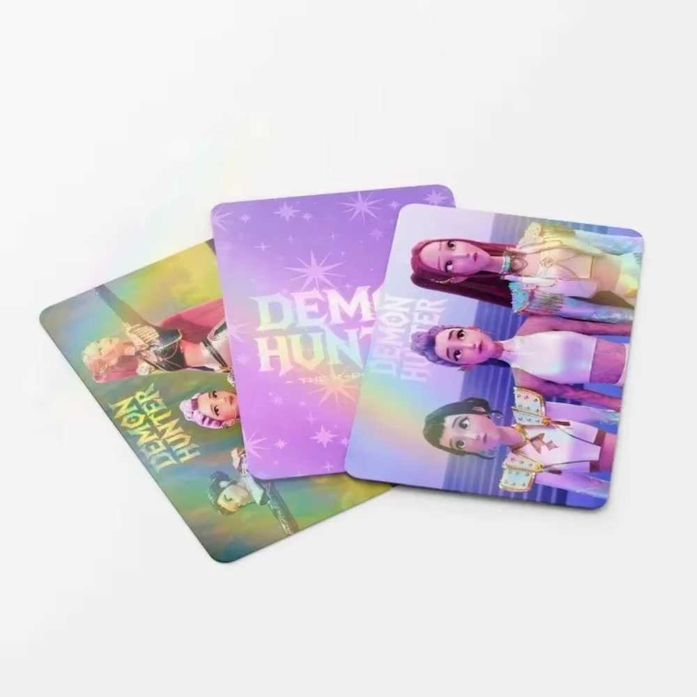 55pcs Kpop Demon Hunter Laser Card Anime Animation Surrounding Students Fashion Collect Cards Gifts Festival Party Gifts C251114