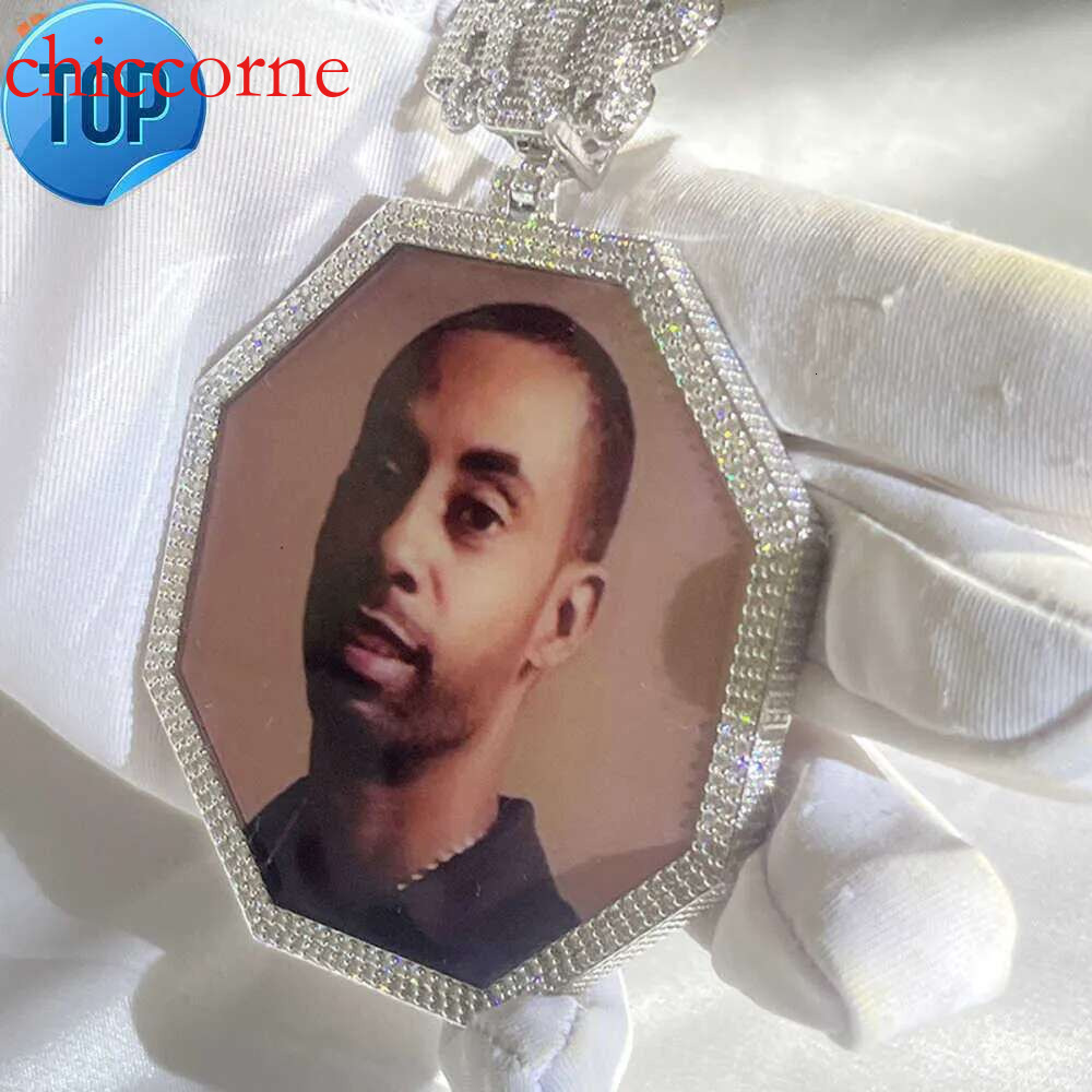 Wholesale Popular Mens Iced Out Custom Picture Pendant Sterg Sier Vvs Moissanite Pendants for Necklace