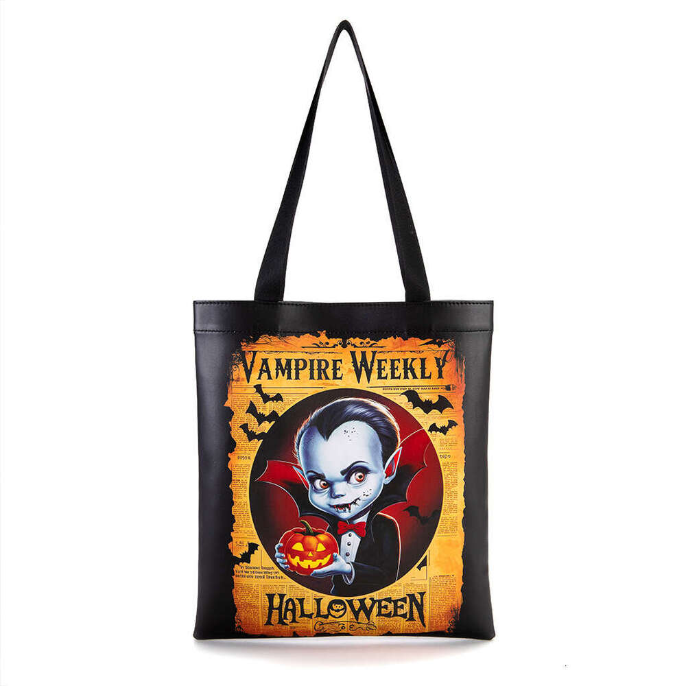 designer bag 2025 New Women's Halloween Color Contrasting Personalized Printed Underarm Bag Style