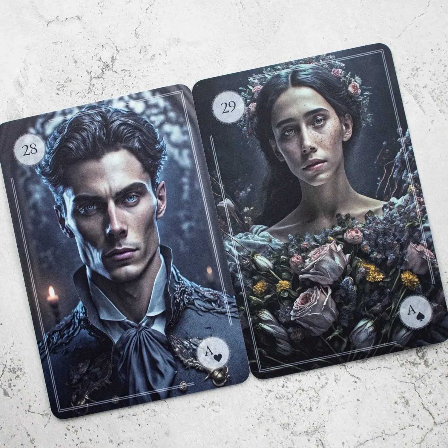 12X8 cm Moonlight Night Oracle Cards 44 Pcs C251114