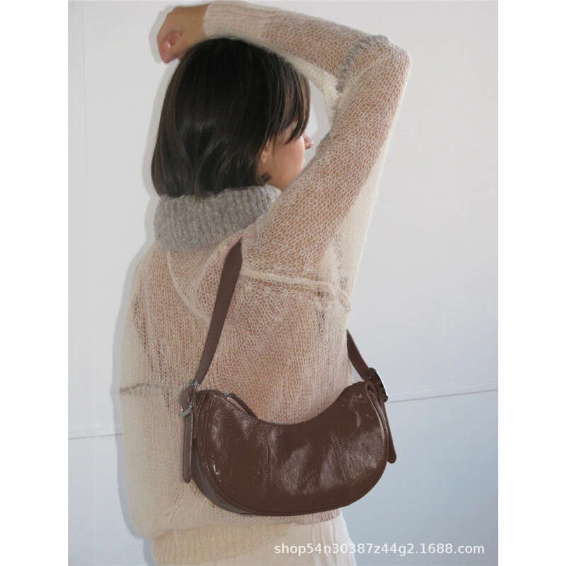 Women's Bags Spanish niche paloma wool pea oil wax cowhide armpit crossbody dumpling bun for women