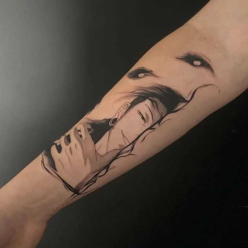 Jujutsu Kaisen Temporary Tattoo Satoru Gojo Cartoon Geto Suguru Waterproof Fake Tattoo Stickers Body Art Transfer TattooXJ25414