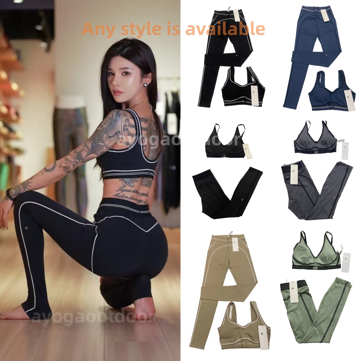 new Women's Yoga Set Heart Throb Bra Leggings Yogawomen Gym Short Sports Outfit Pants Shaping Waist Fitness Jogging Sportswear Running alonessity sets women clothes