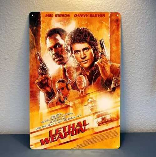 Lethal Weapon Mel Movie Metal Poster Tin Sign 20x30cm-aluminumM251114