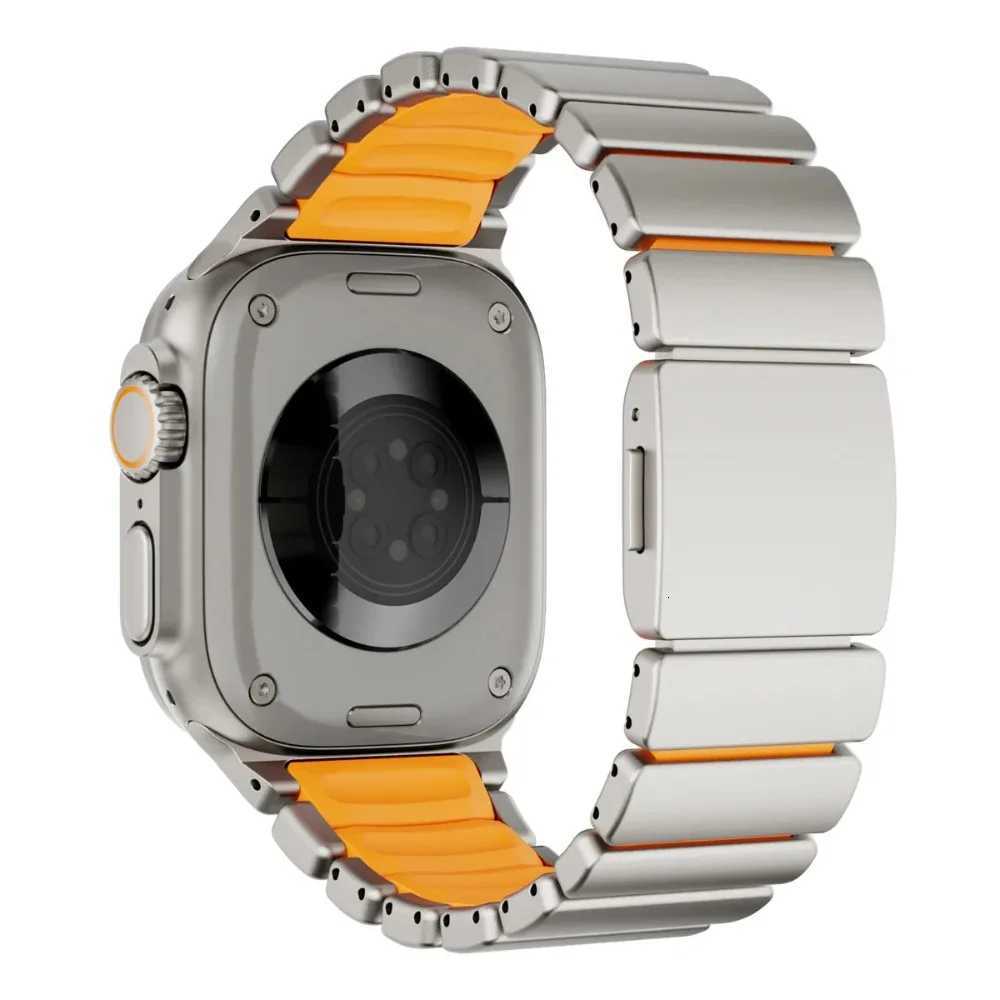 Titanium Fluoroelaster Rubber Band for Watch tra 3 2 49mm Series 11 10 46mm Strap for Iwatch 9 8 7 6 5 SE 3 44mm 45mm X251114 - view 4