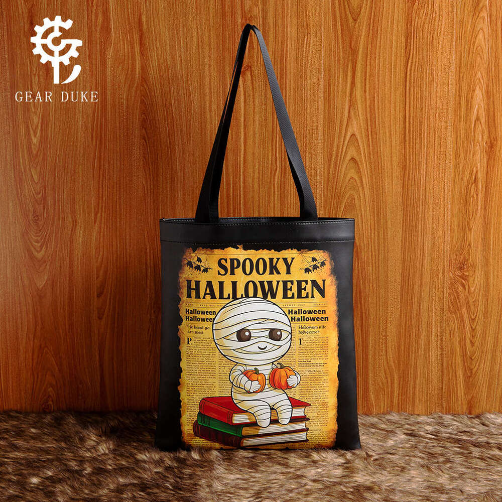 designer bag 2025 New Women's Halloween Color Contrasting Personalized Printed Underarm Bag Style