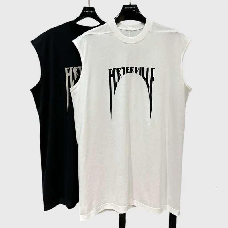 Designer clothes for women Printed Logo Sleeveless Top for Spring Summer 2025 New Men's Trendy Style Dark Round Neck Loose Street Wear American R