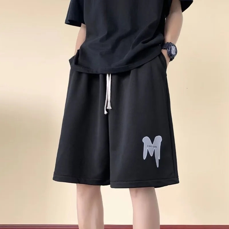 Super sized shorts mens shapeshifting letter M fashion street loose couple five point basketball 250414Z