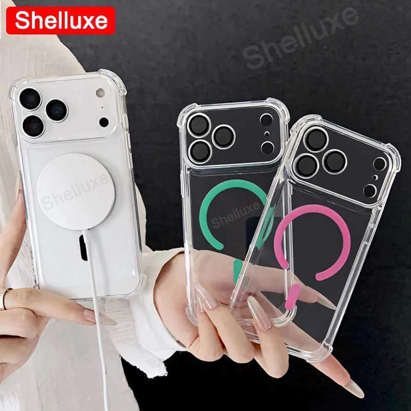 For iPhone17 ProMax Armour Magnetic Case Shelluxe For iPhone 17 Pro Max 17Air Cases Luxury Corners Protector CoverM251114