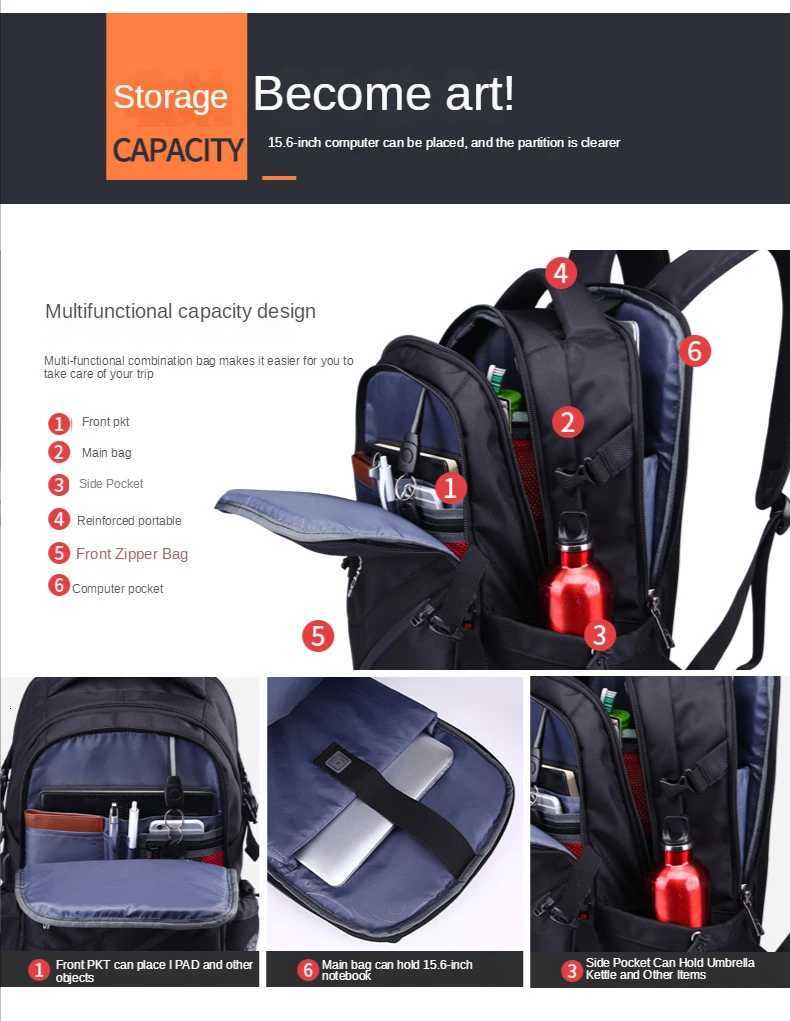 Sabre Leisure Business Backpack Mens FAshion Business Large Capacity Computer Backpack Student BackpackW251113