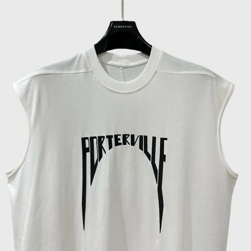 Designer clothes for women Printed Logo Sleeveless Top for Spring Summer 2025 New Men's Trendy Style Dark Round Neck Loose Street Wear American R