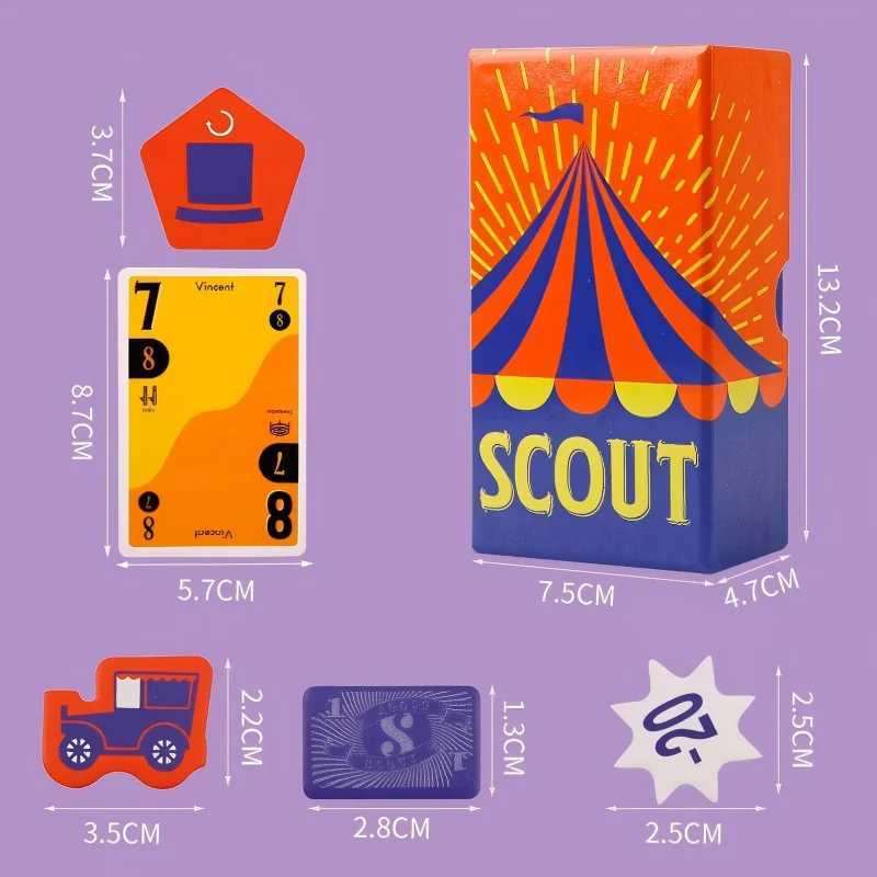 Scout Card Game Circus Scout Board Game 2-5 People Card Deck For Party C251114