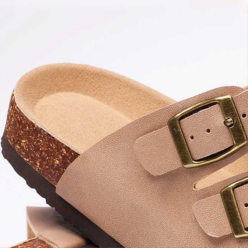 Eyriphy New Clogs Slippers Winter Arch Support Outdoor Open Toe Beach Slides Flat Mule Slipper Fashion Women Cork Sandals Summer W250414