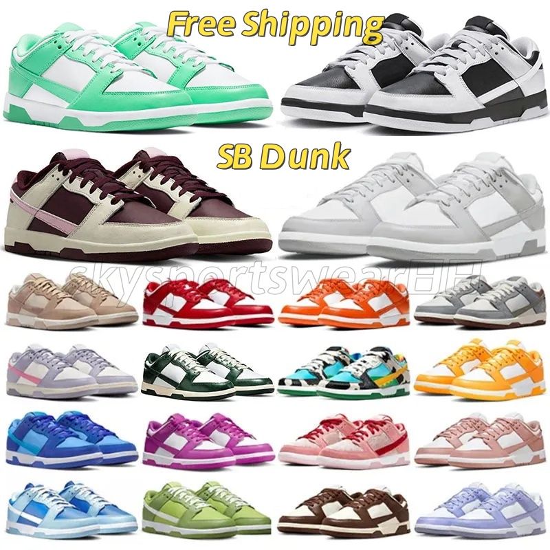 Designer Shoes Men Women Flat Sneakers Panda Triple White Black Grey Fog Orange Pink University Blue Red Green Red Hiking Outdoor Mens Sports Trainers Size uk 3-11 K14