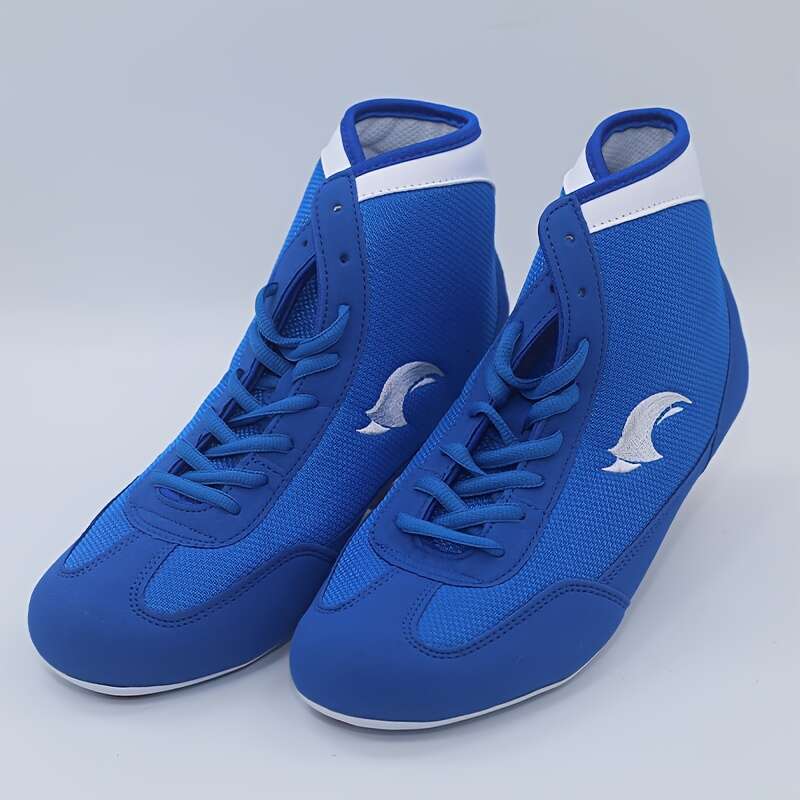 Yinsheng Men Women Low Top Boxing Shoes High Top Sparring Training Sneakers With Crescent Moon Design, Black, Lac Up, All Season Wear, Rubber Sole,