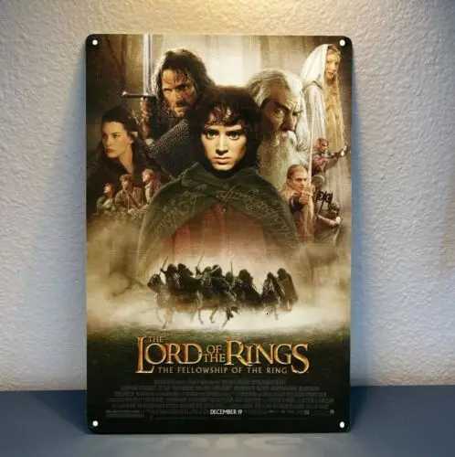 - Fellowship Of The Ring Movie Metal Poster Tin Sign 20x30cm-aluminumM251114