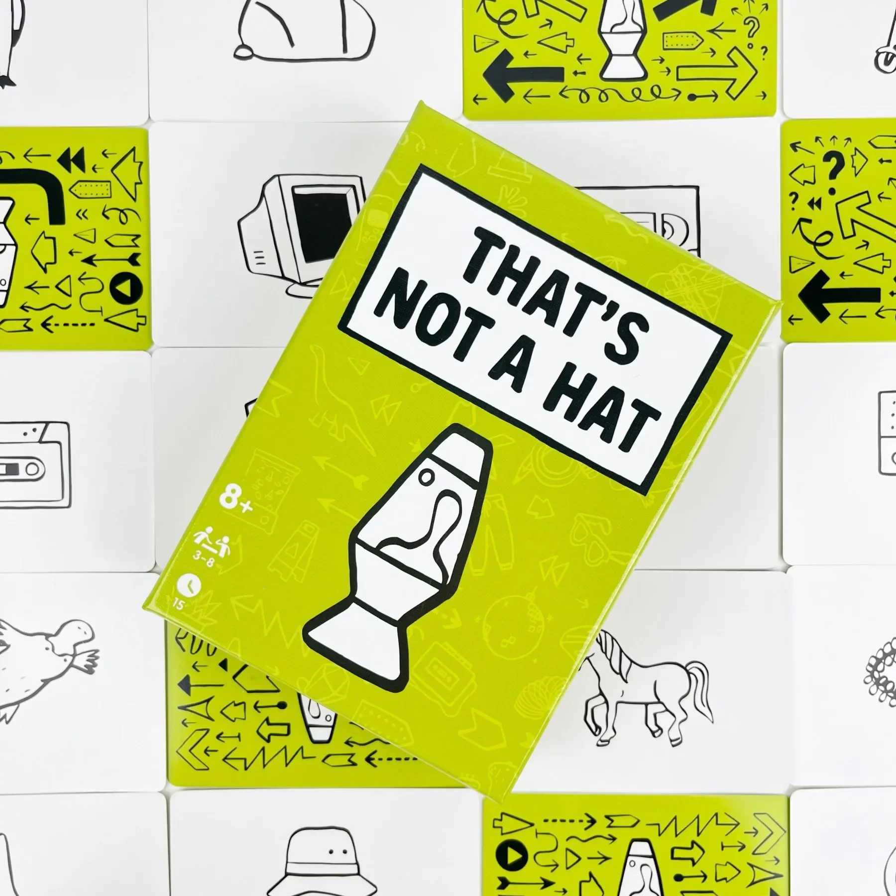 Thats Not a Hat 1-3 Board Game Party Game Set Bluff Memory Card Game for 38 Players 110 Illustrated Cards Rulebook C251114