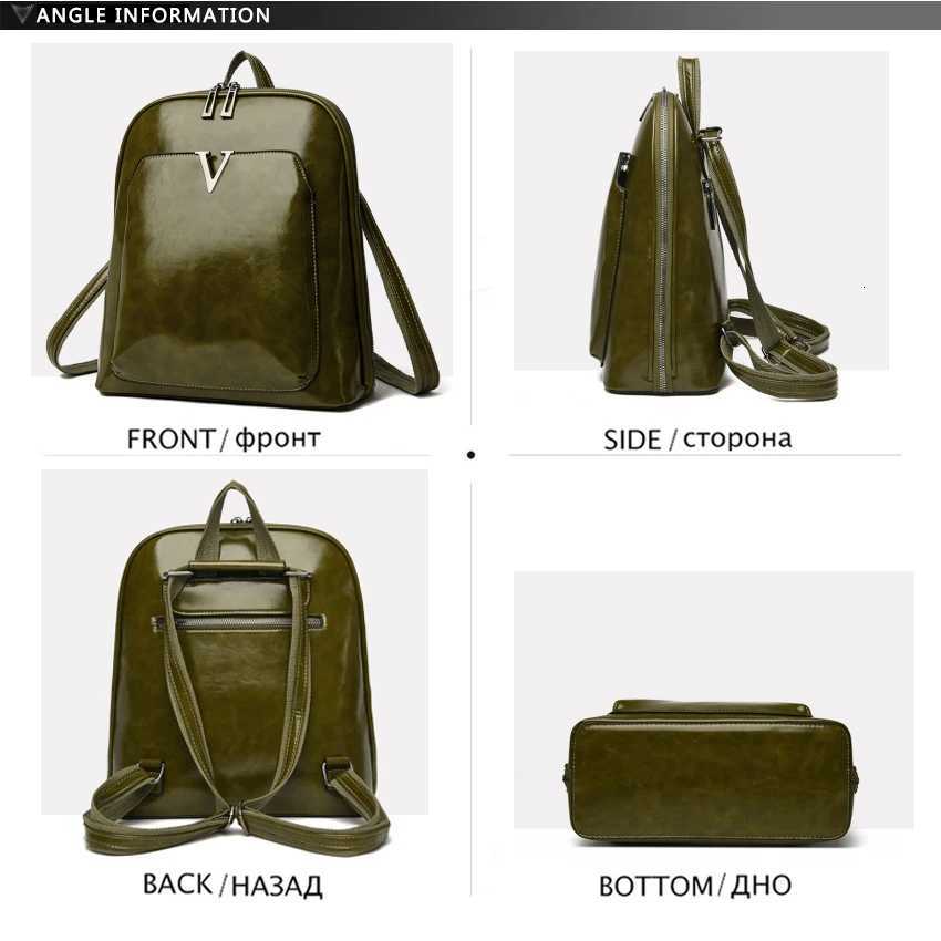Designer Backpack Women Travel Bag Large Capacity Classic Backpack Oil Wax Leather PU Shoulder Bag Mochilas De Gran CapacidadW251113