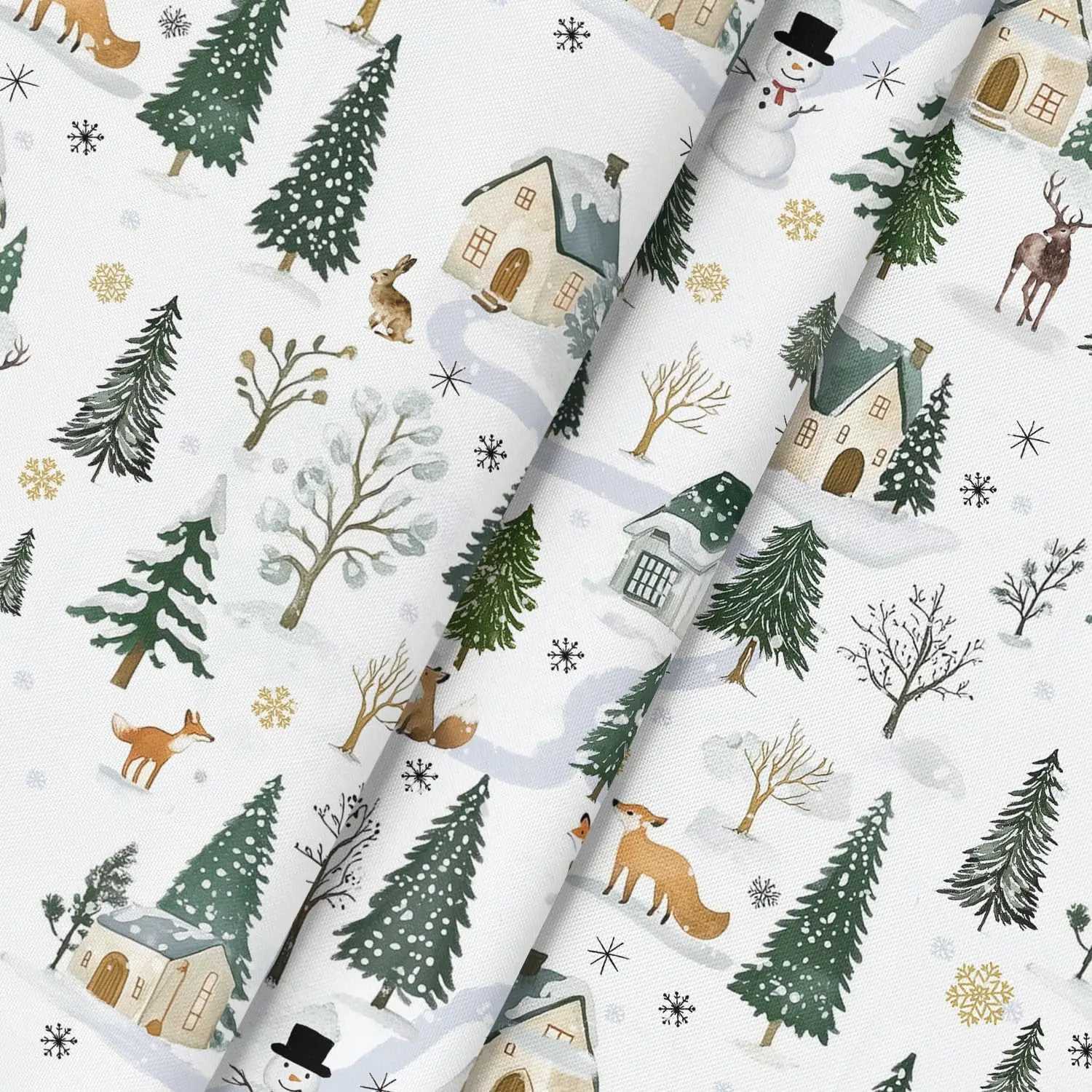 Christmas Christmas Tree Snowman Deer Polyester Tablecloth for Table Decor Winter Xmas Kitchen Dining Table Cloth Christmas Decorations Y251113