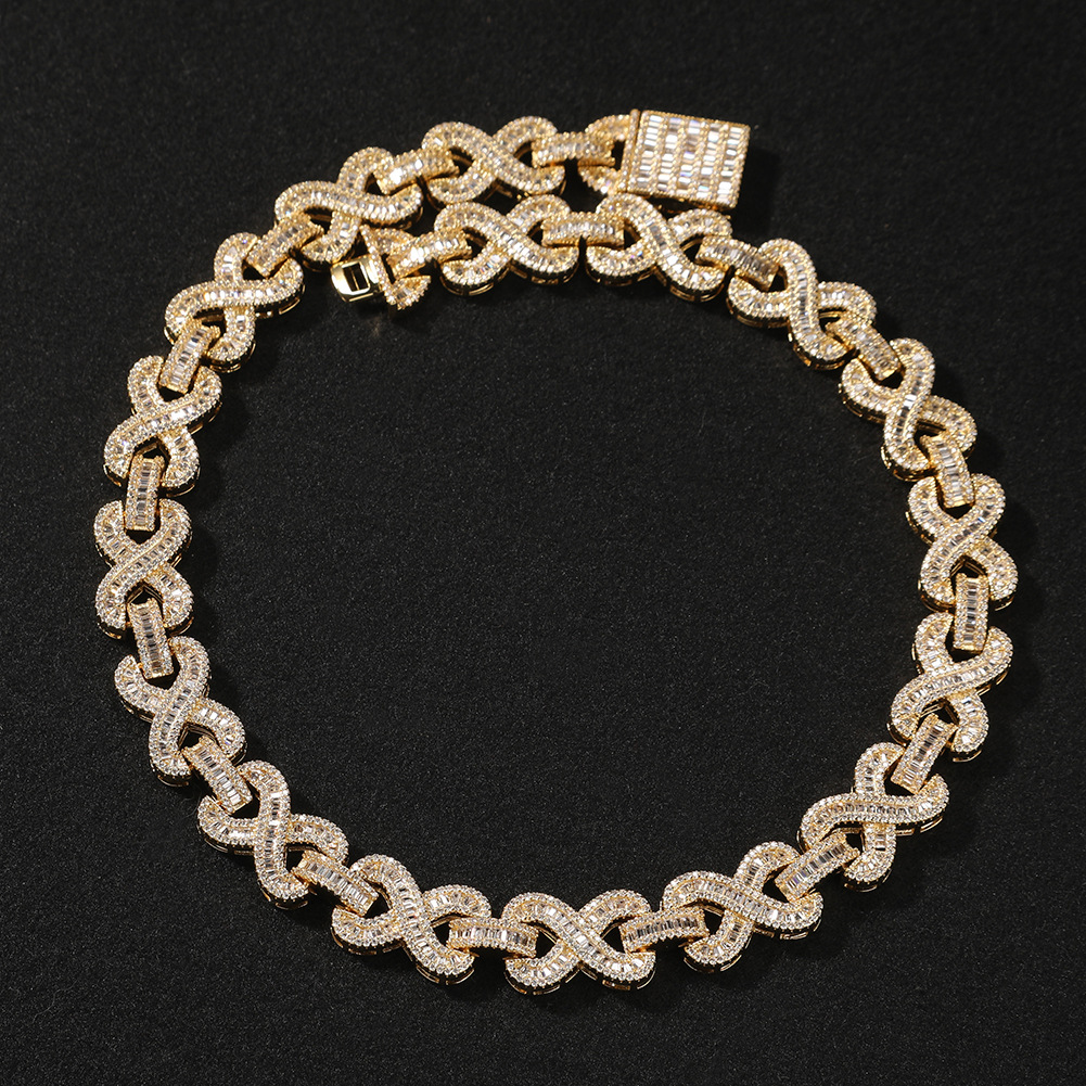16mm Hip Hop 8 Infinite Miami Cuban Chain Necklaces Bracelets TopBling 5A Zircons Mens Jewelry