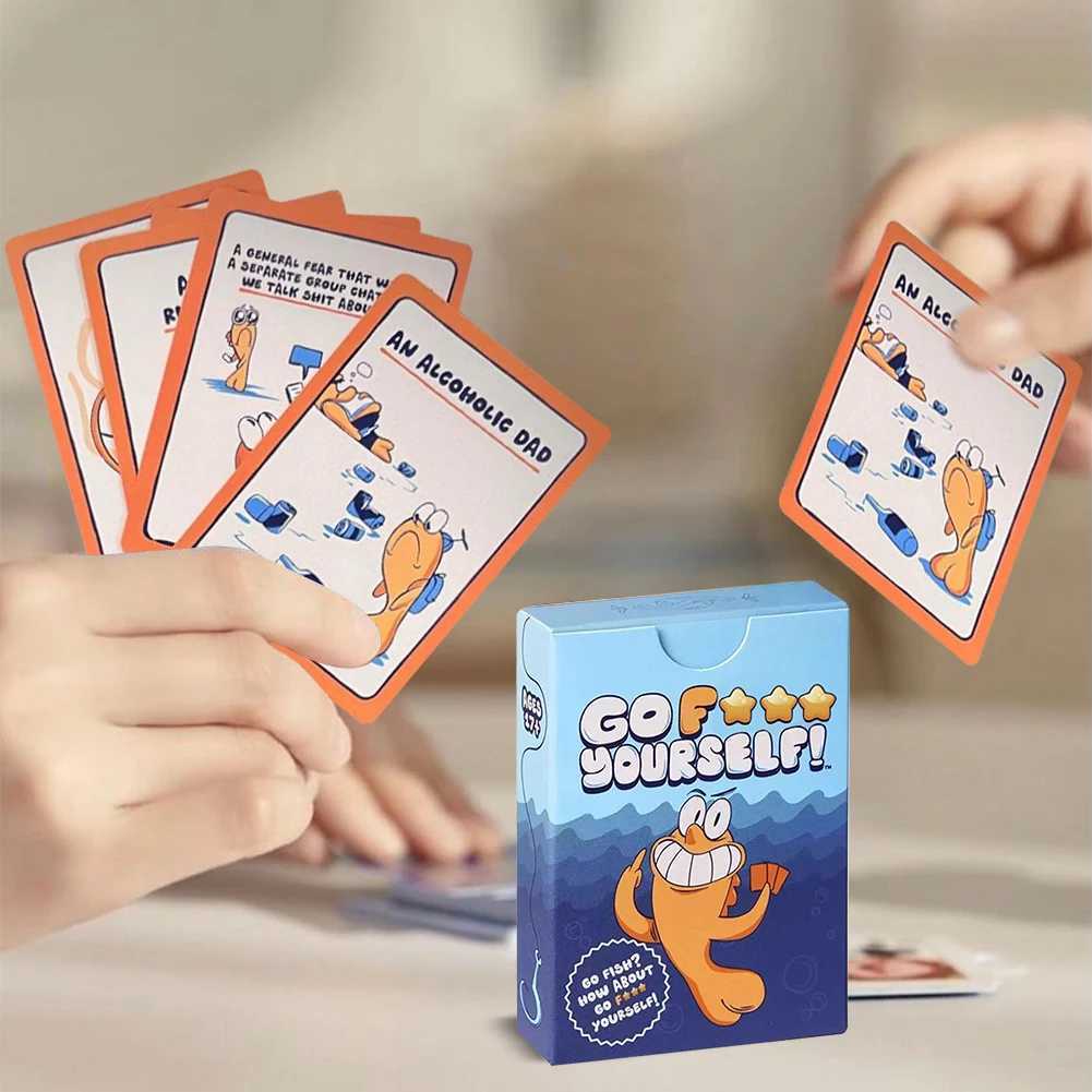 Go Fish Card Game Yourself Fun Gag Gift Hilarious Board Games with A Twist Night Family Interaction Party Game for 2 Players C251114