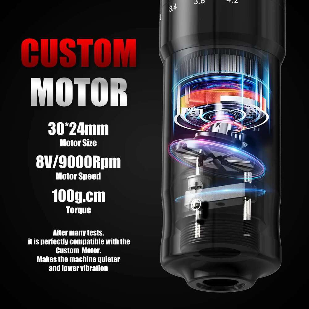 XNET F1 Wireless Hine Kit 20Pc Cartridge Needles Custom Motor 2400Mah Battery Makeup Rotaty Pen Set For Tattoo Art