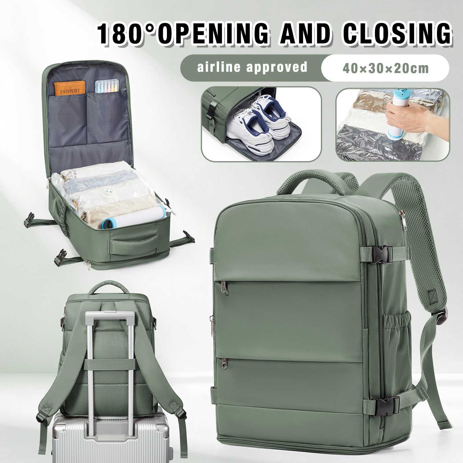 Ryanair Backpack 40x30x20 Cabin Luggage Bag Vacuum Storage Bag With PumpTravel Backpack For Women Men Business Computer BagW251113