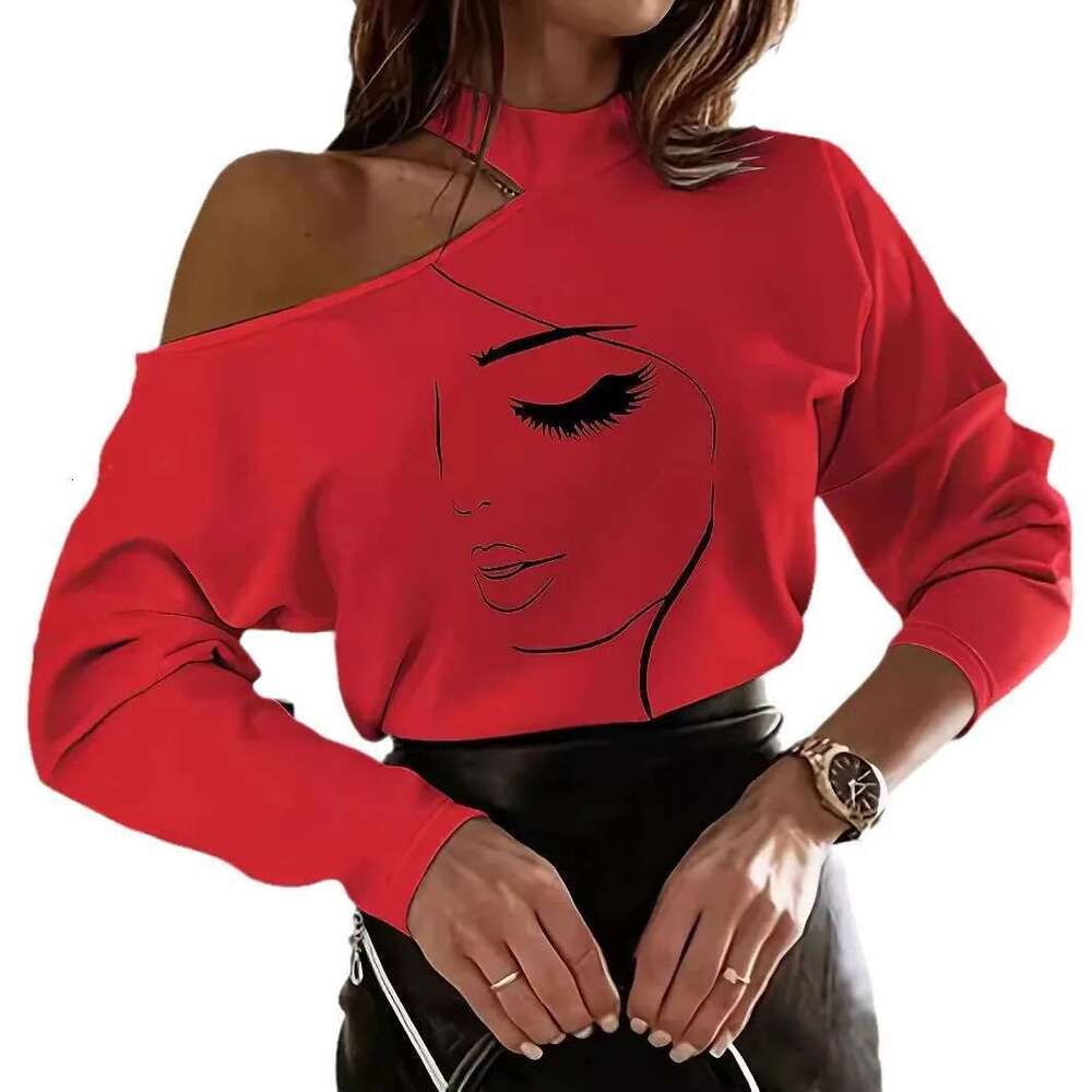 Chic Elegant Solid Fashion O Neck Off-shoulder Long Sleeve T-shirts Women's Autumn New White Tops Sexy Hollow Out Tees Shirts
