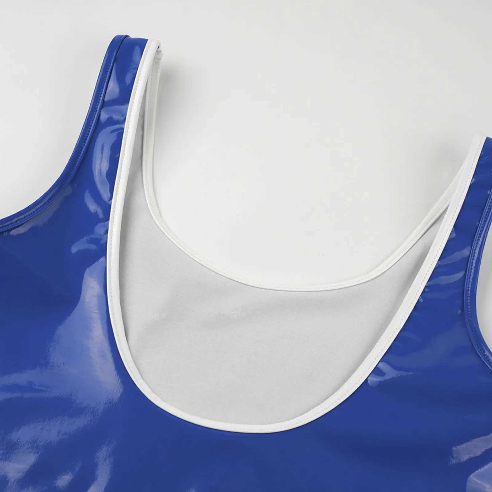 Womens Swimsuit Anme Shark Bodysuit Low Back Wet Look Shark Teeth One Piece Leotard Swimwear Swimming Bathing Suit ClubwearW251113