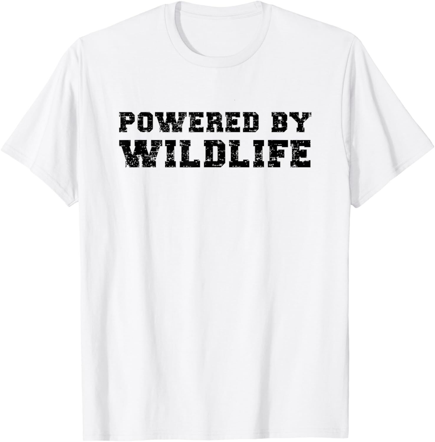 T shirt for Mens Powerd By Wildlife Graphic Tee Casual Tops Clothes Short sleeve cool