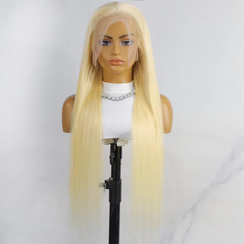 26-34 inch Raw 613 Lace Frontal Wig Cambodian Cuticle Aligned Baby Hair Blend of Human Hair High Quality Lace Front Wig 13*4