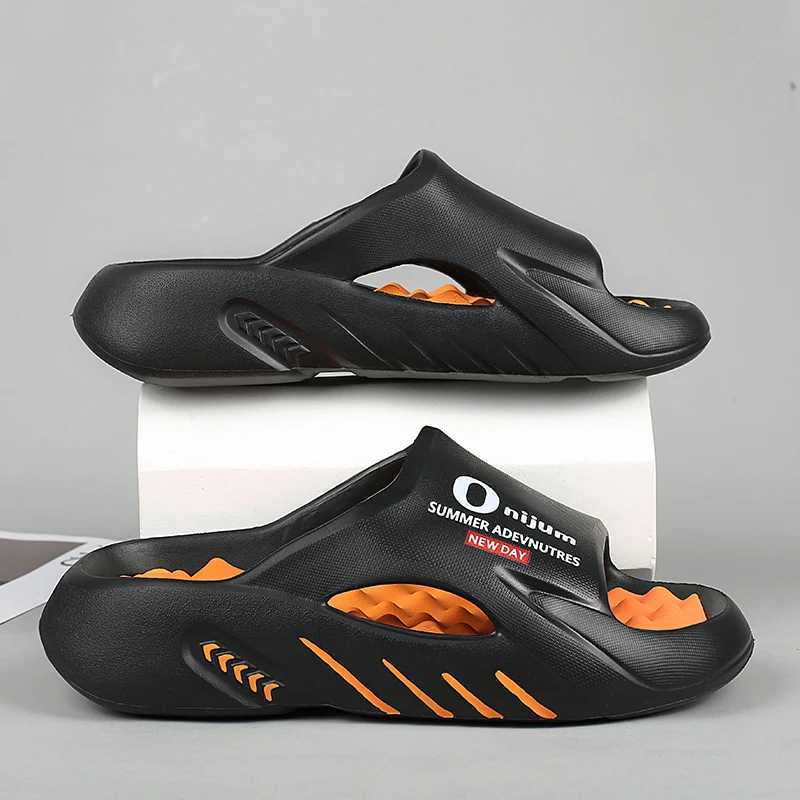 2024 new mens massage slider indoor and outdoor sandals casual shoes comfortable sole mens slider large size 38-47 W250414
