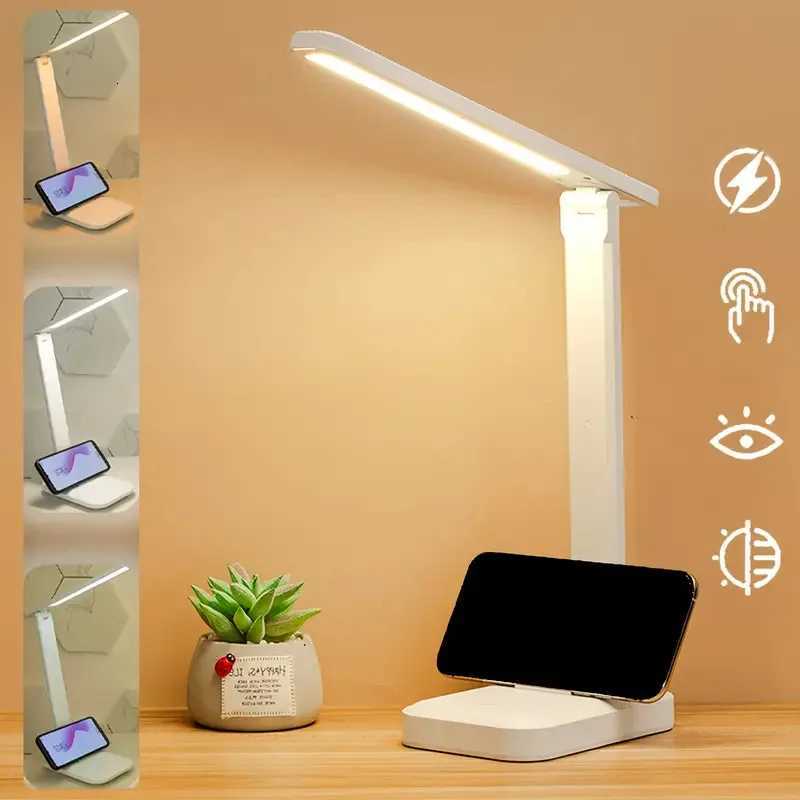 Foldable Table Lamp Led Desk Lamp 3 Type Stepless Dimmable Touch Bedside Reading Eye Protection Night Light USB Chargeable M251114