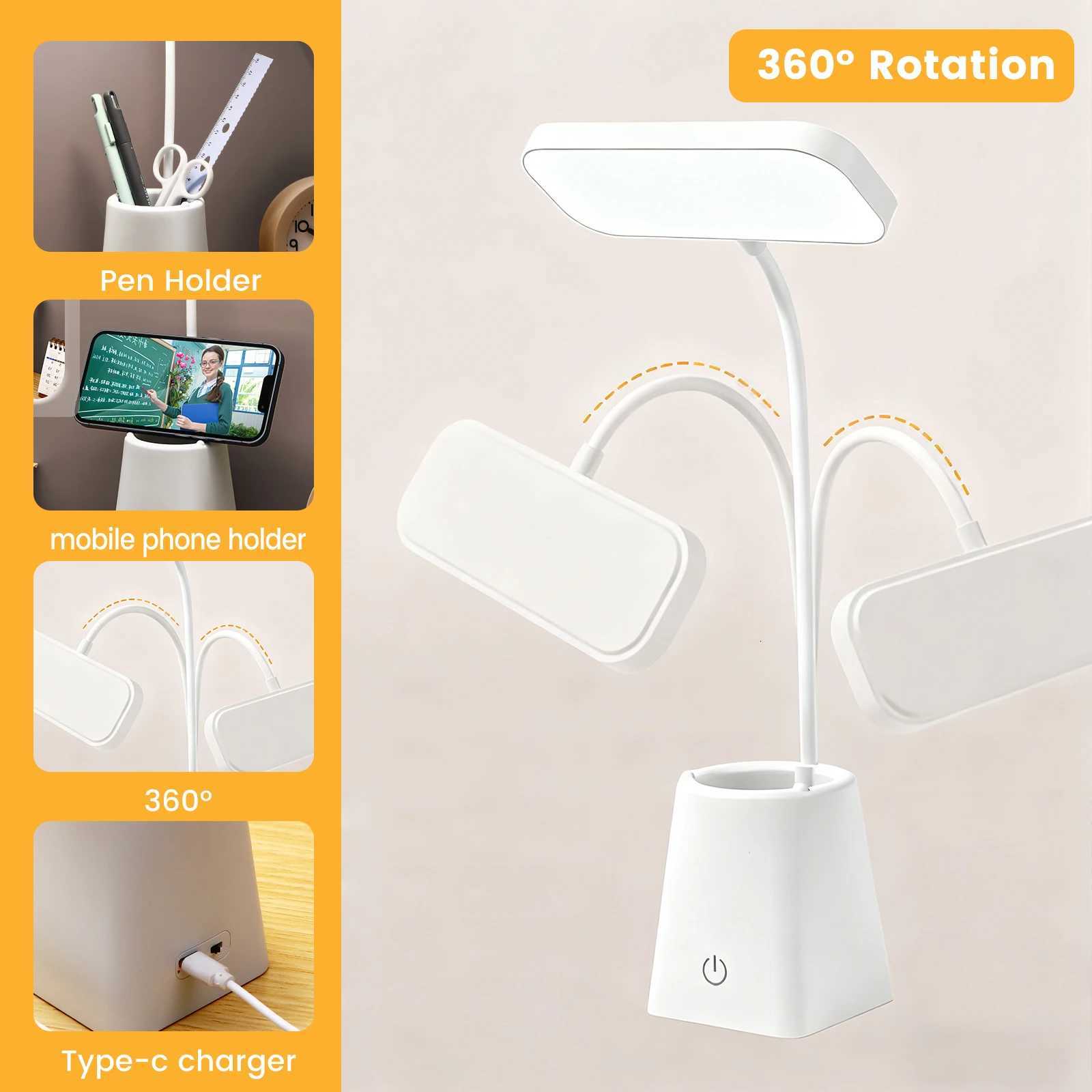USB 5V LED Learning Touch Dimmable 3000K 4000K 6000K Eye Protection College Student Dormitory Bedroom Night Light M251114