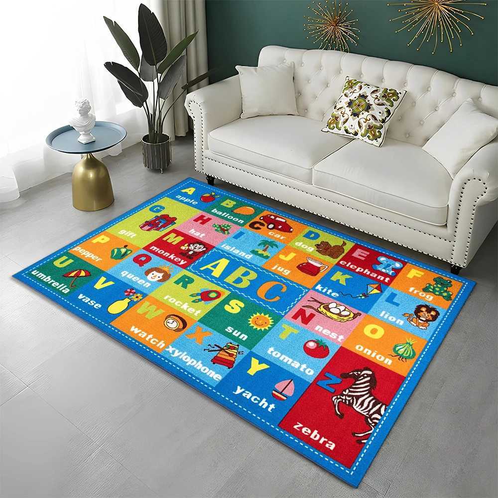 ABC Early Education Cartoon Childrens Game Room Alphabet Childrens Crawling Area Carpet Carpet Living Room Bedroom Sofa Non slip Mat S25414