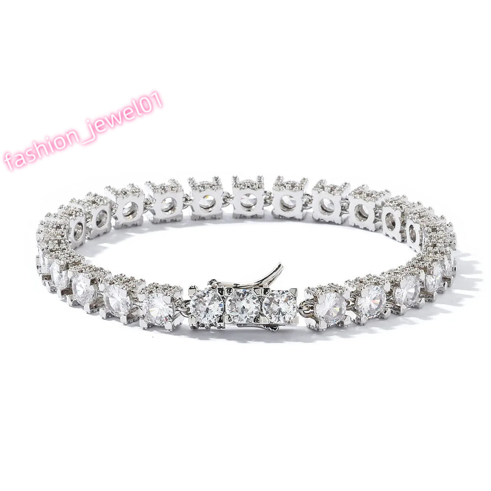 6mm Tennis Bracelet with CZ Hiphop Diamond Tennis Chain for Men Women Zirconia Bracelets Gift Wholesale Price Jewelry