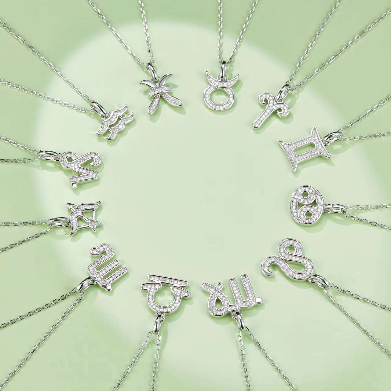 High Quality Moissanite Pendant Necklace Wholesale Sterling Silver 925 Leo Zodiac Sign Moissanite Necklace