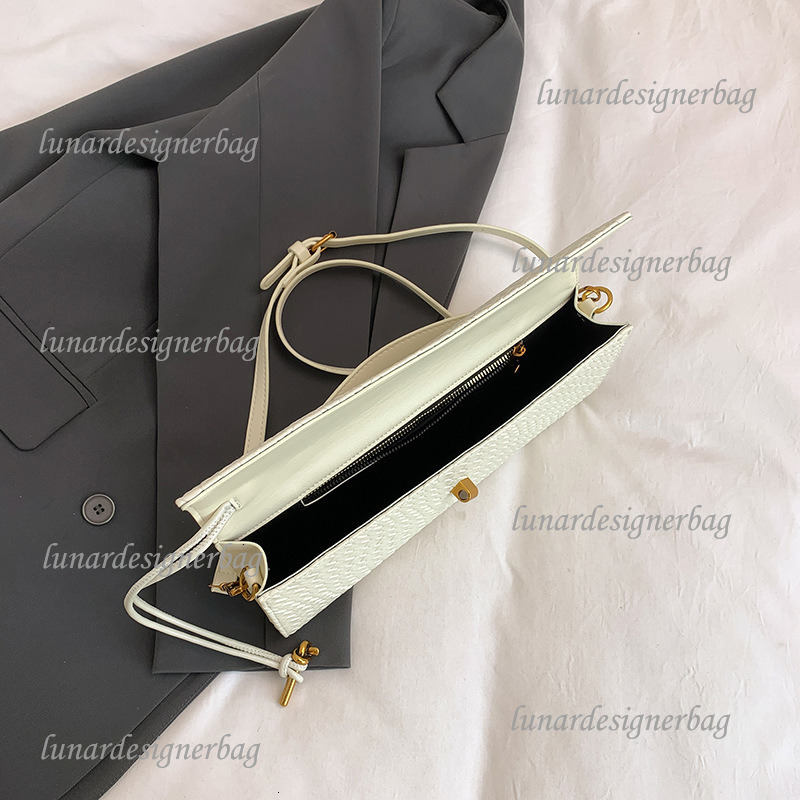 Luxury Brand Designer Bag 2025 New Fashion Woven Baguette Bag Texture Handbag Simple Soft Leather Handbag Single Shoulder Crossbody Women's Bag