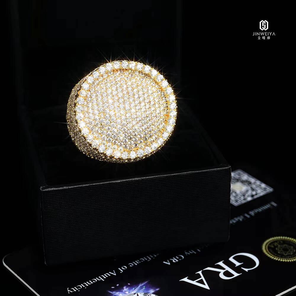 25MM Wide GRA Certified Diamond Tester for Sterling Silver White Gold VVS Moissanite Iced Out HipHop Ring Pass