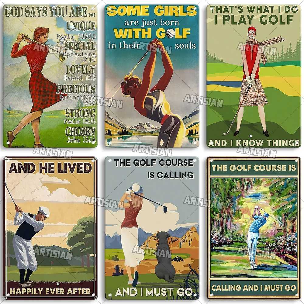 Artisian Sport Metal Plaque Golf Tin Plate Retro Decorative Poster Wall Decor Garage Bar Pub Club Hotel Kitchen Home Man CaveM251114