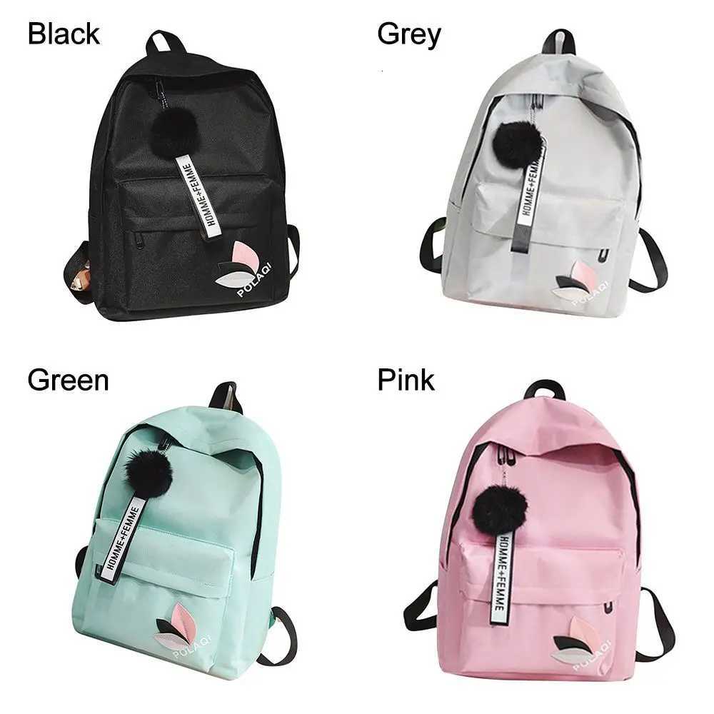 Printed Leaves Backpack Large Capacity Rucksack Zipper Portable Knapsack Female Shoulder Bag Simple Student SchoolbagW251113