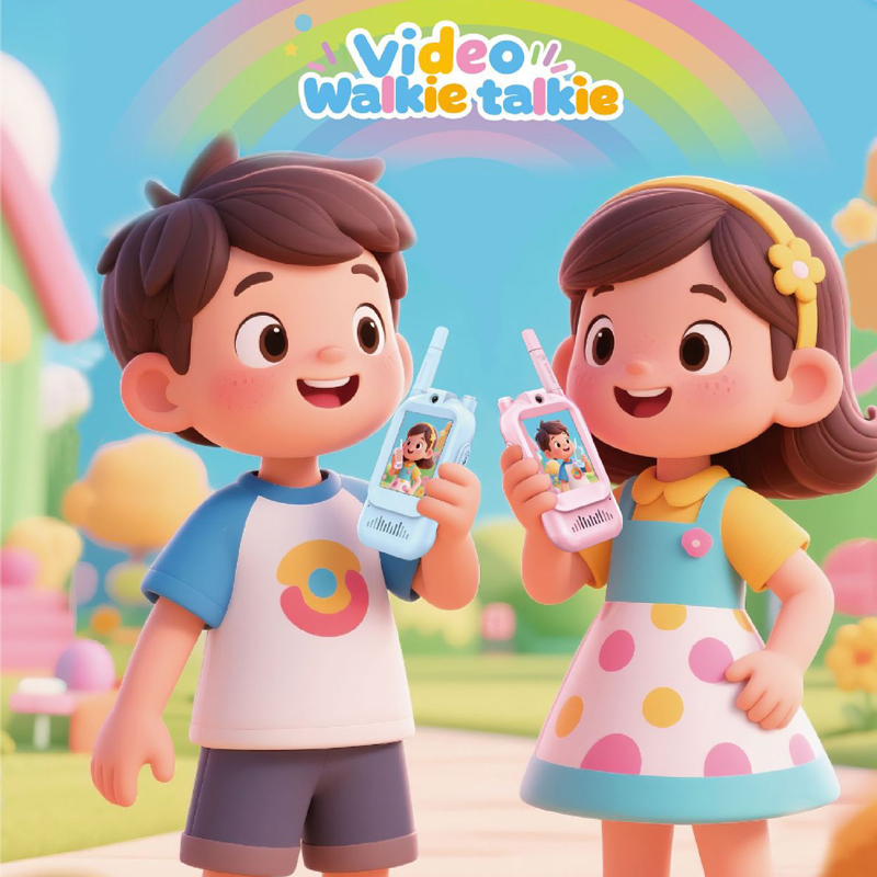 Creative Kids Video Walkie-Talkie 2-Way 1500FT Range Cool Voice Effects for 3-12 Years Old's Christmas Birthday Outdoor