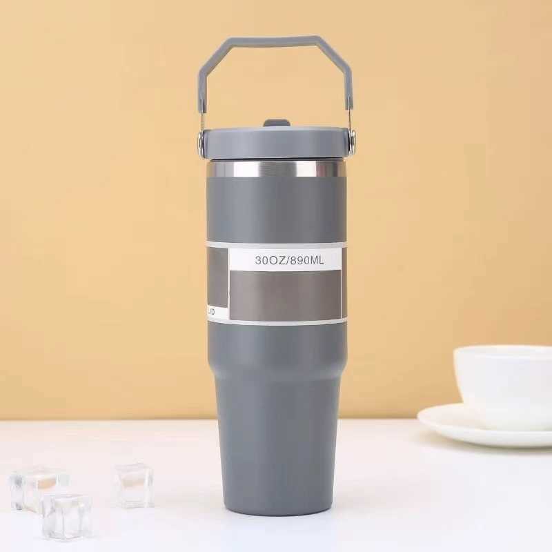 Hydrapeak Nomad 30oz portable cup with Ti hand and straw lid leak proof double insulated 30 oz stainless steel cup coffee giftXJ250414