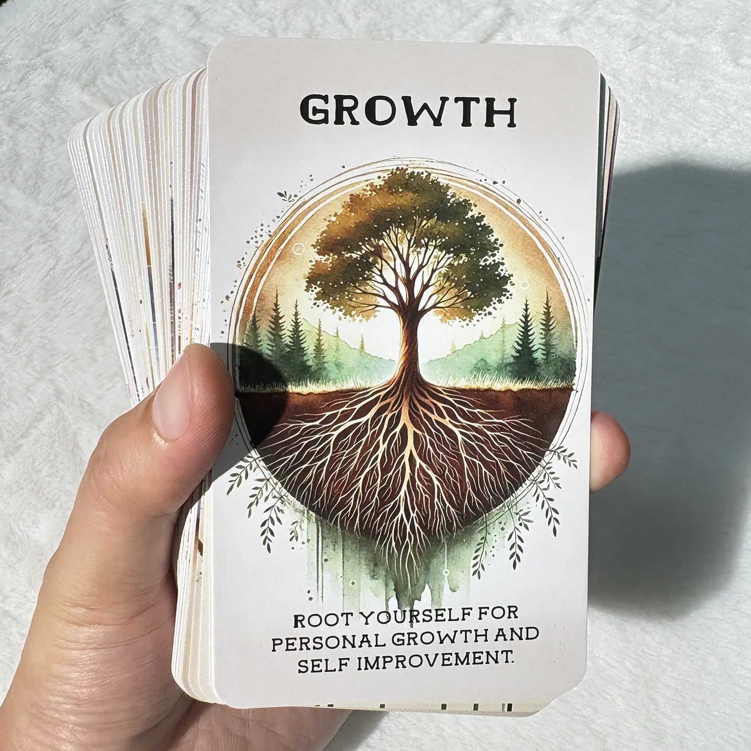 Roots and Wings Oracle Cards Self Discovery Tarot Deck Inner Strength English Version with Meaning on The Cards 54-Cards C251114