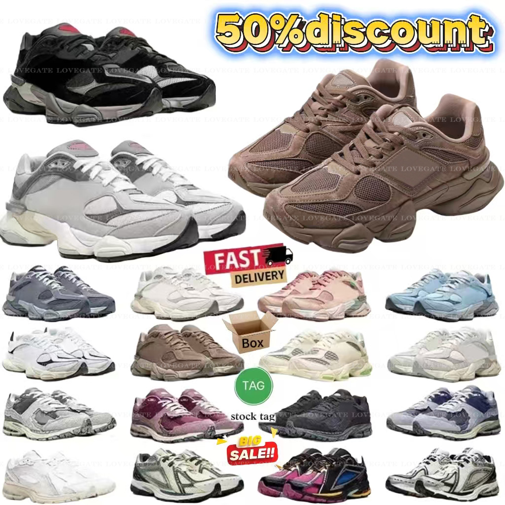 Free Shipping 9060 Sneakers with Box designer shoes leather mesh running shoesTriple Black White Red Green Blue Trainers Outdoor Sneakers size 36-45