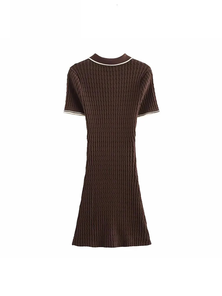 Designer womens dresses short skirt new short sleeved polo shirt collar knitted mini skirt Casual